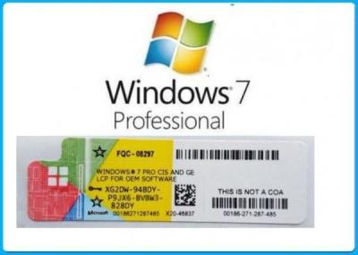 China Ativação de utilização fácil da etiqueta chave completa de Microsoft Windows 7 da versão em linha à venda