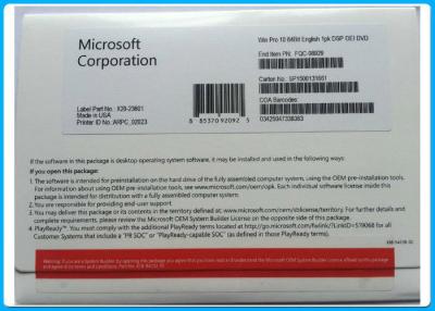 Chine Pro clé d'OEM de Microsoft Windows 10 pour le paquet standard de PC/OEM d'ordinateur portable à vendre