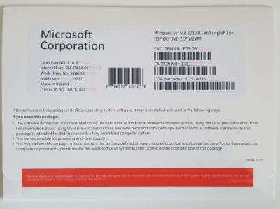 China Inglês Windows Server 2012 R2 STD, chave do Oem R2 de Windows 2012 com garantia da vida à venda