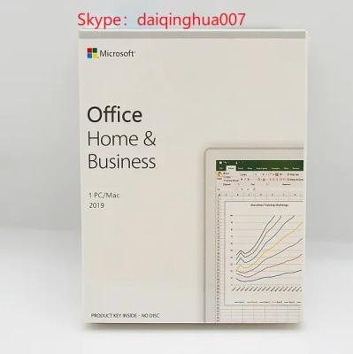 China Software Microsoft Office Home And Business 2019 License Key Activated Online Retail Box for sale