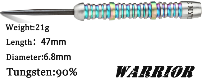 Emyth WARRIOR darts set with PVD rainbow coating