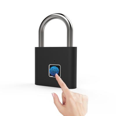 China USB Rechargeable Smart Fingerprint Padlock Small Portable For Locker Drawer Gym Office for sale