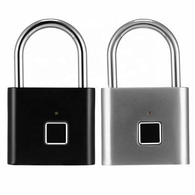 China Outdoor Gate Smart Fingerprint Padlock Keyless Biometric Pad Lock Water Resistant for sale