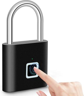 China Fingerprint Padlock One Touch Open Fingerprint Lock with USB Charging for Gym, Sports, School for sale