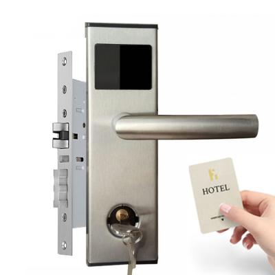 China Hotel 240mm Electronic Card Door Lock 125KHz Card Reader Door Lock for sale
