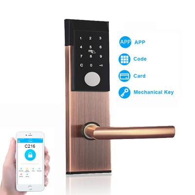 China Touch Screen TTlock app Smart Keypad Door Lock for Aprtment Home Office for sale