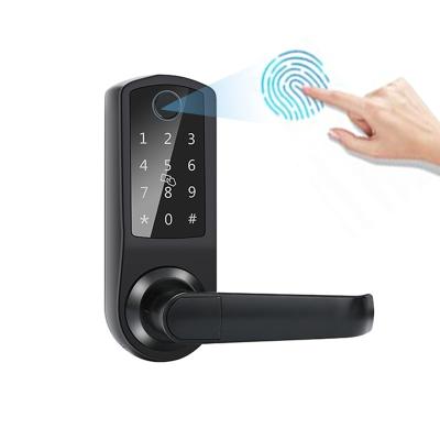China FCC Smart Keypad Door Lock Wifi 180mm Safe Digital Fingerprint for sale