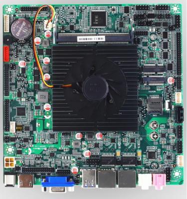 China Intel N5105 CPU Mini ITX dun moederbord 2LAN 6COM 8USB SIM-aansluiting Te koop