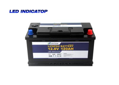 China Boats Submarine Lithium Ion Battery Lifepo4 Battery 12V 120Ah With LED Display for sale