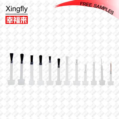 China Curved Fingernail Polish Brushes For Screw Cap Nail Care Bottles for sale