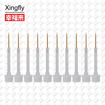 China Xingfly Nail Art Polish Pinceleta delgada Pelo de nylon Material del mango de plástico en venta