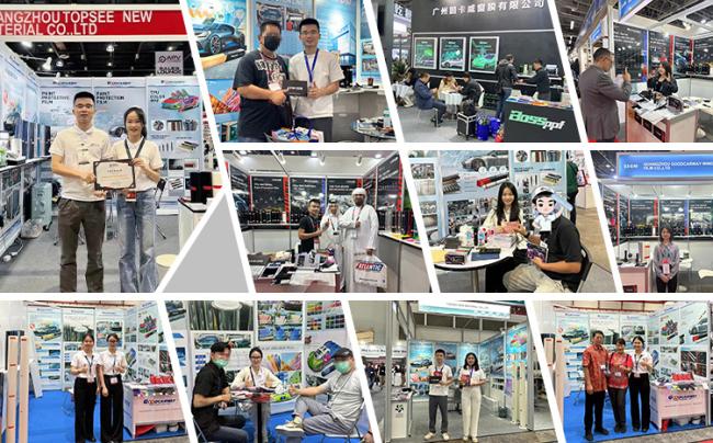 Trade show exhibition booth showcasing film products