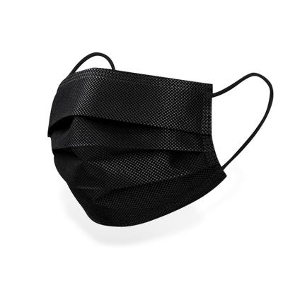 China Medical Grade Black Earloop Hospital 3 Ply Surgical Mask Disposable Protective for sale
