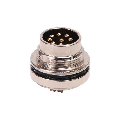 China terminación del tornillo masculino del conector circular IP67 8pins de 60V M16 en venta