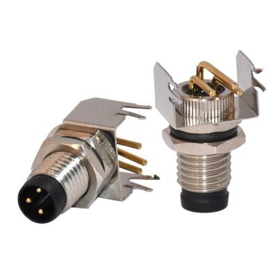 China 3 / 4 / 5 / 6 / 8 Pin Male And Female Straight Right Angle Sensor M8 Connector For Cable PCB Mount for sale