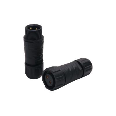 China M14 Circular Plastic Connectors 2pins Female To Male Connector for sale