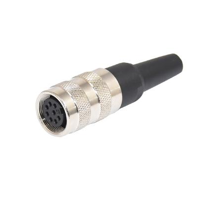 China 8P M16 Circular Connector Assembly Aype Amphenol C091 Waterproof Power Female Cable Plug for sale