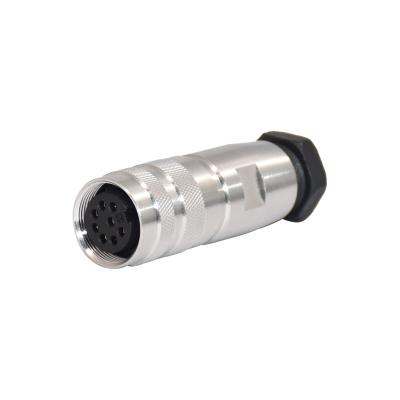 China Female 200V M16 Straight Metal Screw Connector 6p 7p for sale