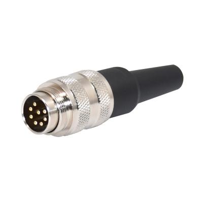 China RIGOAL PA66 M16 Male Straight Connector 6P Screw Assembly Shielded Connector for sale