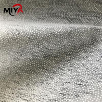 China 25gsm Flower Mesh PES Single Dot Non Woven Fusible Interlining for sale