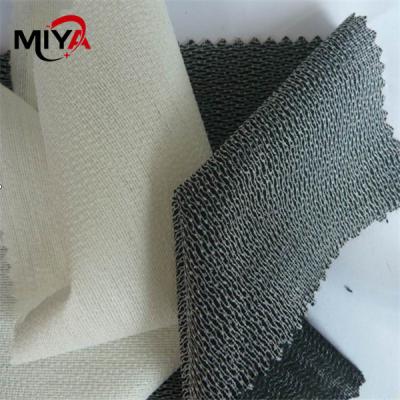 China Polyester Viscose Warp Knitted Fusible Interlining Weft Insert PES Coating for sale