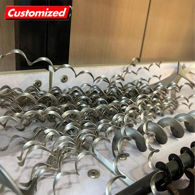 Shaftless screw conveyor assembly and components