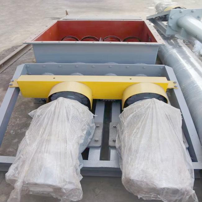 Complete multi-shaft screw conveyor system in industrial setting