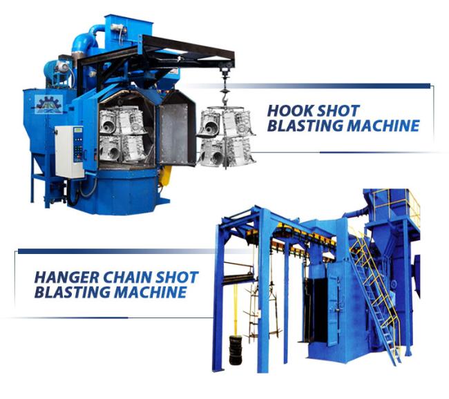 hook hanger type shot blasting machine for steel plate