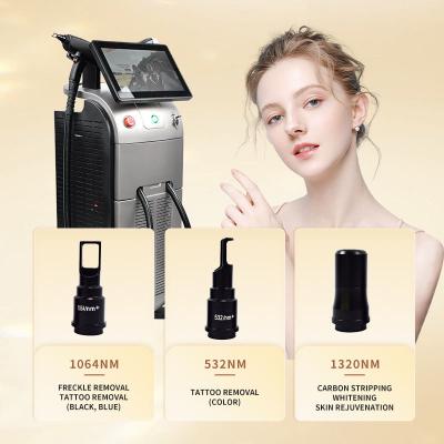 China Diode Laser Hair Removal Machine ND Yag Laser Tattoo Removal Spot Size 13*20mm Commercial for sale
