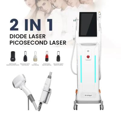 Китай 808 Лазерная эпиляторная машина для удаления волос Диодная лазерная ручная штука 1064 755 Тройная длина волны Диодный лазер для удаления волос продается