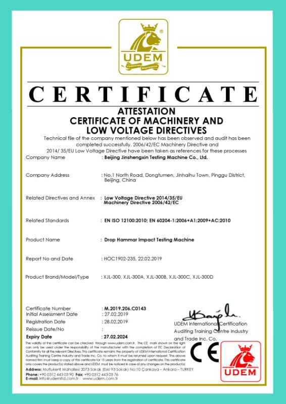 CE - Beijing Jinshengxin Testing Machine Co., Ltd.