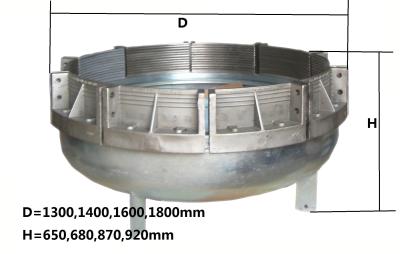 China Casquillo de extremo del probador de la presión del tubo del profesional 1100m m, casquillos de extremo redondos del metal para el tubo en venta