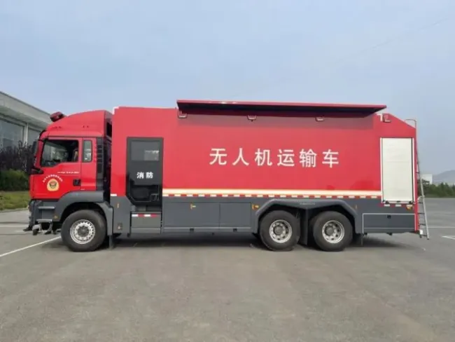 Iisuzu Hino HOWO Uav Drone Emergency Support Vehicle Fixed Wing Uav Transportation Truck