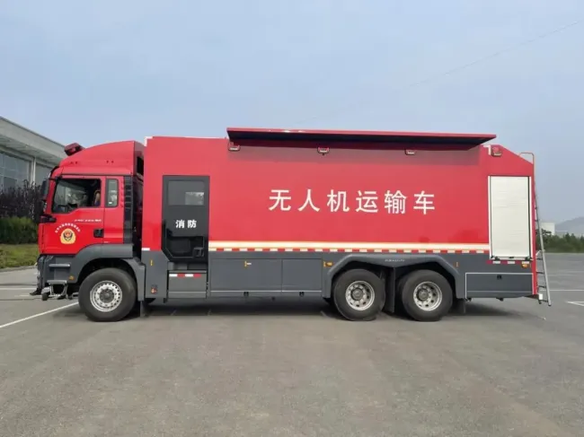 Iisuzu Hino HOWO Uav Drone Emergency Support Vehicle Fixed Wing Uav Transportation Truck