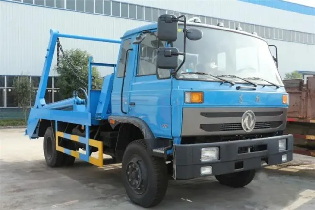Dongfeng 10 Cbm 6 Wheels Garbage Trucks Pit-Type Swing Arm Garbage Truck