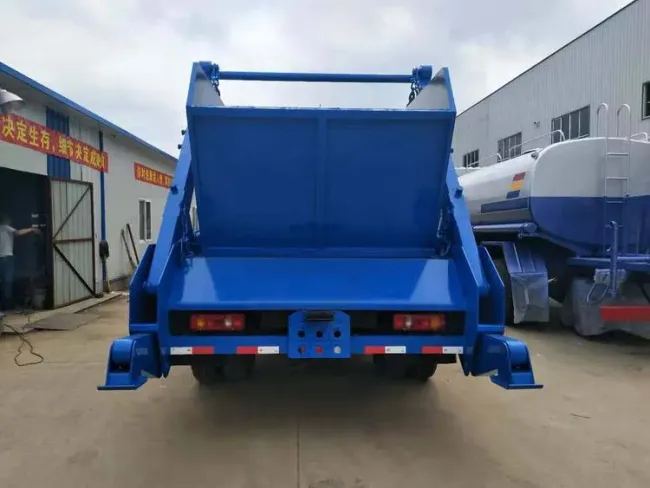 Dongfeng 10 Cbm 6 Wheels Garbage Trucks Pit-Type Swing Arm Garbage Truck