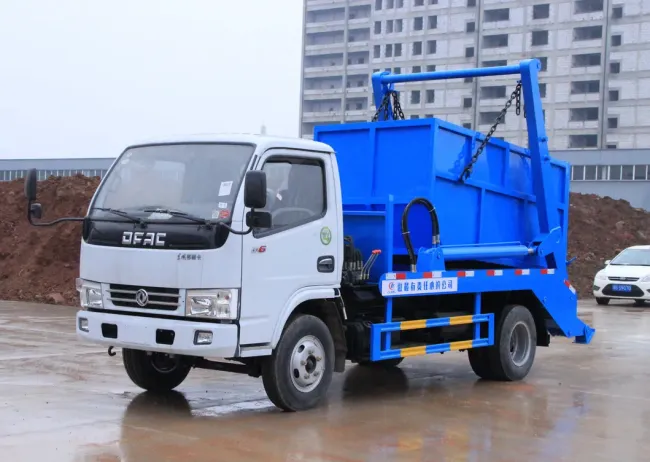 Dongfeng 6 Cubic Swing Arm Roll Garbage Truck 4X2 Refuse Collection Garbage Collection Vehicle
