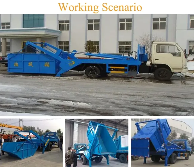 Dongfeng 6 Cubic Swing Arm Roll Garbage Truck 4X2 Refuse Collection Garbage Collection Vehicle