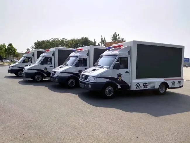 Chinese Truck LED Advertising Truck Three Sides Screen P6 P5 P4 Mobile Outdoor Full Color Billboard Truck for Publicity of Fire Safety and Government Culture
