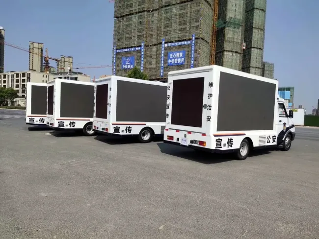 Chinese Truck LED Advertising Truck Three Sides Screen P6 P5 P4 Mobile Outdoor Full Color Billboard Truck for Publicity of Fire Safety and Government Culture