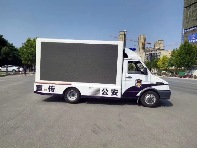 Chinese Truck LED Advertising Truck Three Sides Screen P6 P5 P4 Mobile Outdoor Full Color Billboard Truck for Publicity of Fire Safety and Government Culture