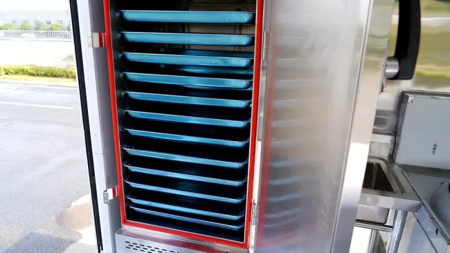 Hot Dog Cart Outdoor Food Truck Mobile Street Food Truck Food Service Mobile Truck Hot Food Trailer Stainless Steel Food Truck