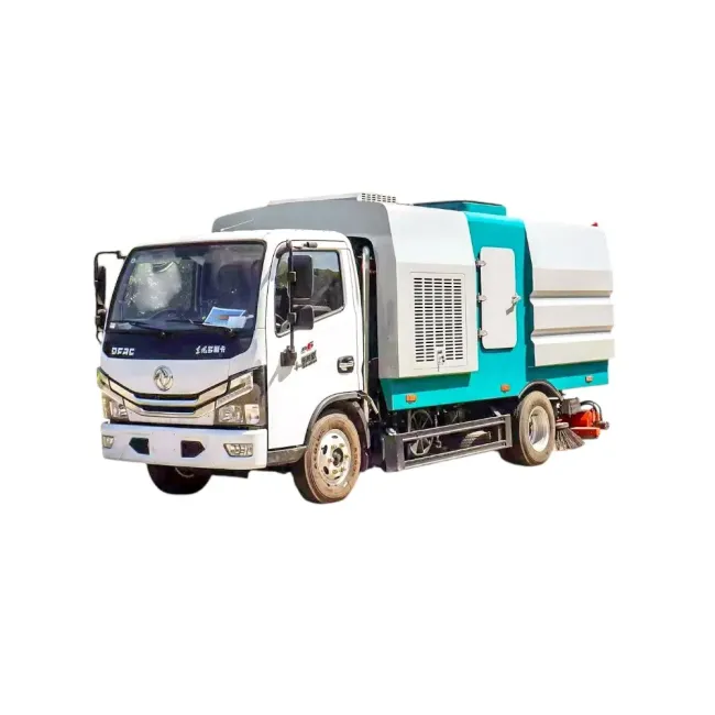 Dongfeng Road Sweeper Truck 6-Wheel 170HP 6X4 Road Street Washing and Sweeping Truck Mounted HOWO Road Sweeper Truck High Pressure Street Cleaning Vehicle
