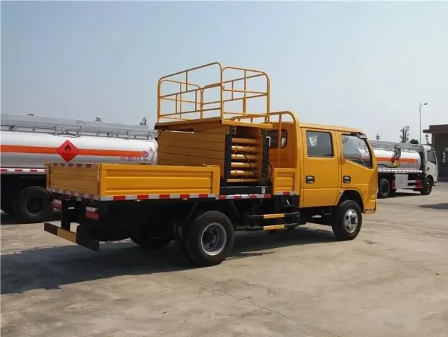Dongfeng 6 Wheeler 8m 10m 12m Scissor Hydraulic Truck Mounted Lifting Ladder