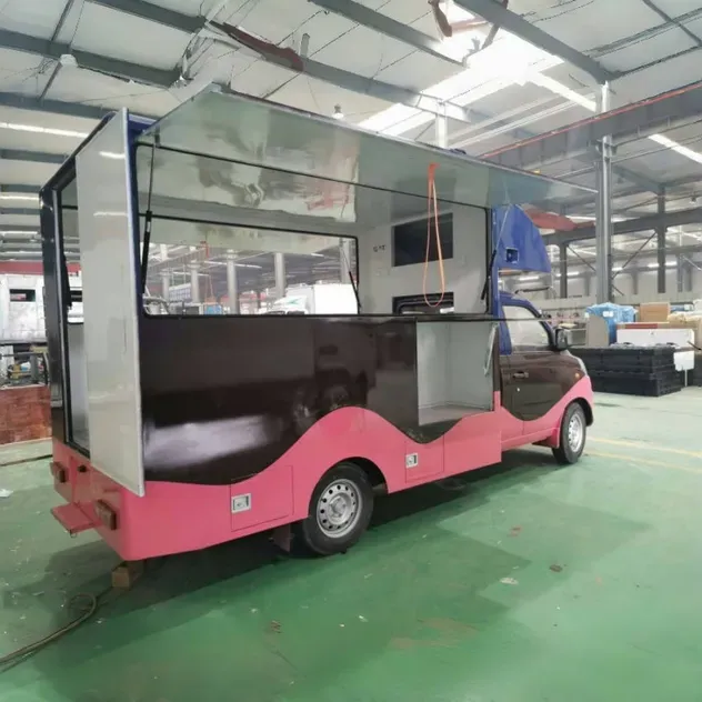 Stainless Steel Coffee & Ice Cream Burger Business Trailer Hot Dogs Snacks Chips Burger Business Mobile Trailer Food Truck