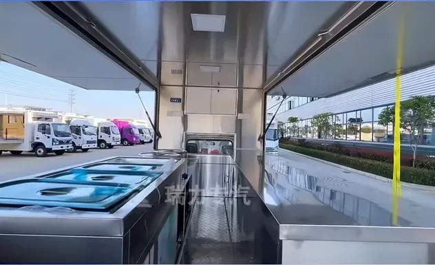 Stainless Steel Coffee & Ice Cream Burger Business Trailer Hot Dogs Snacks Chips Burger Business Mobile Trailer Food Truck