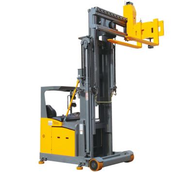 China 1500kg 3300lbs 1.5Ton Electric Lift Stacker Reach Truck Adjustable Steering Wheel for sale