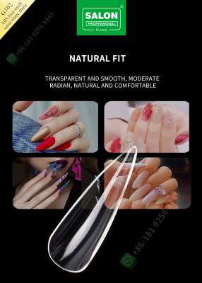 中国 ABS Fruit Smell Sharp Shape Matte Lady French Style Artificial False Nails Half Tips and Full Cover False Nail 販売のため