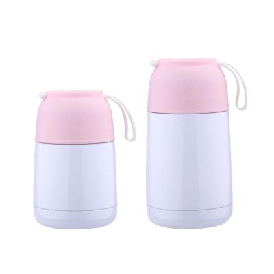 China Creative Cute food Jar Screw Lid Stainless Steel Insulated Kids Vacuum Containers Thermos Food Jar For Kids Hot Food for sale