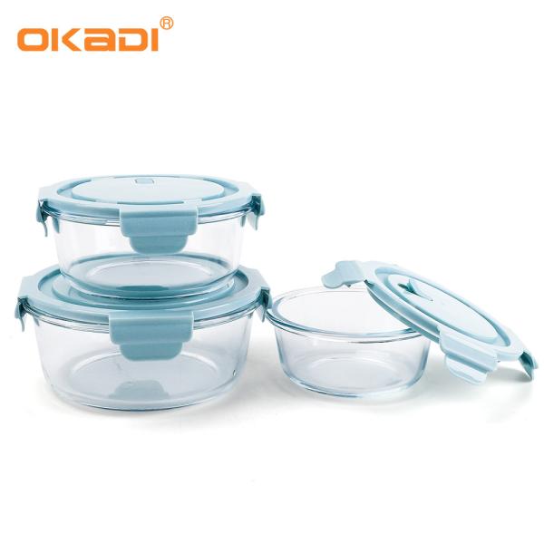 Quality Storage Vacuum Food Container Borosilicate Glass Lunch Box Glass Vacuum Insulated Bento Box Container Outdoor for sale
